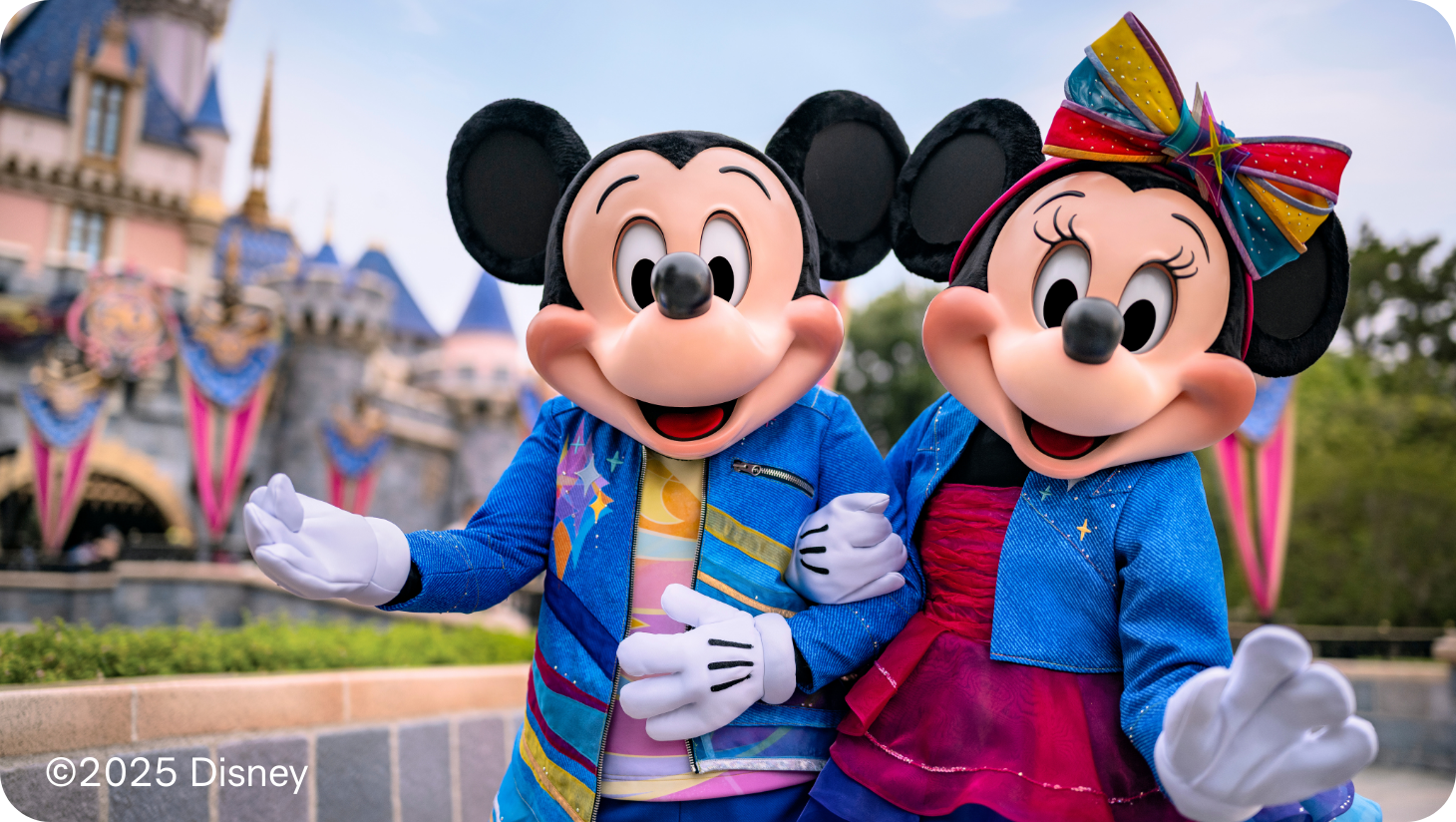 Disneyland Resort California presenting Mickey and Minnie Mouse.
