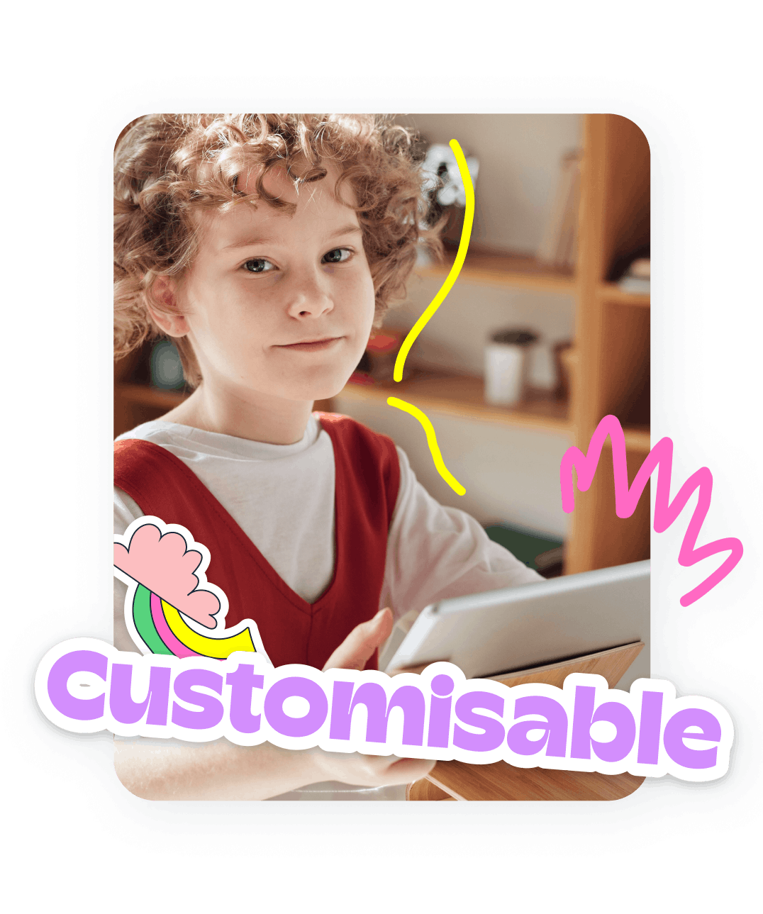 Kid using their tablet