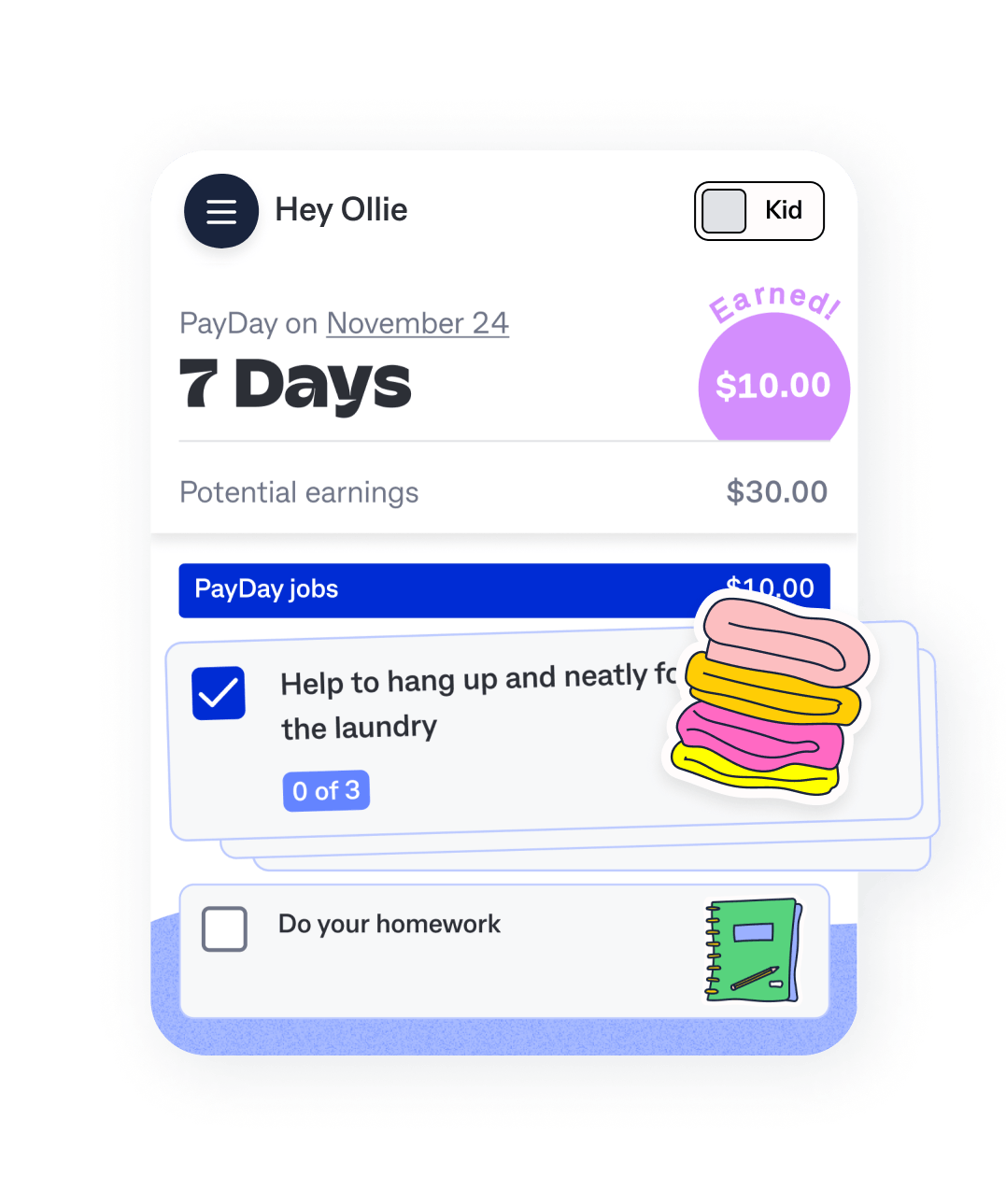 Earn it tab in the Kit App