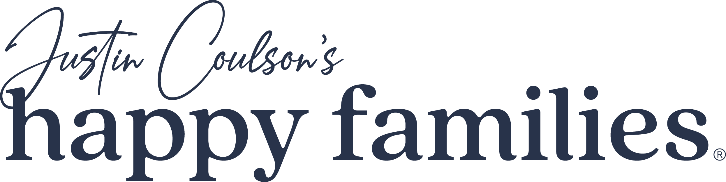 Justin Coulson's The happy families logo
